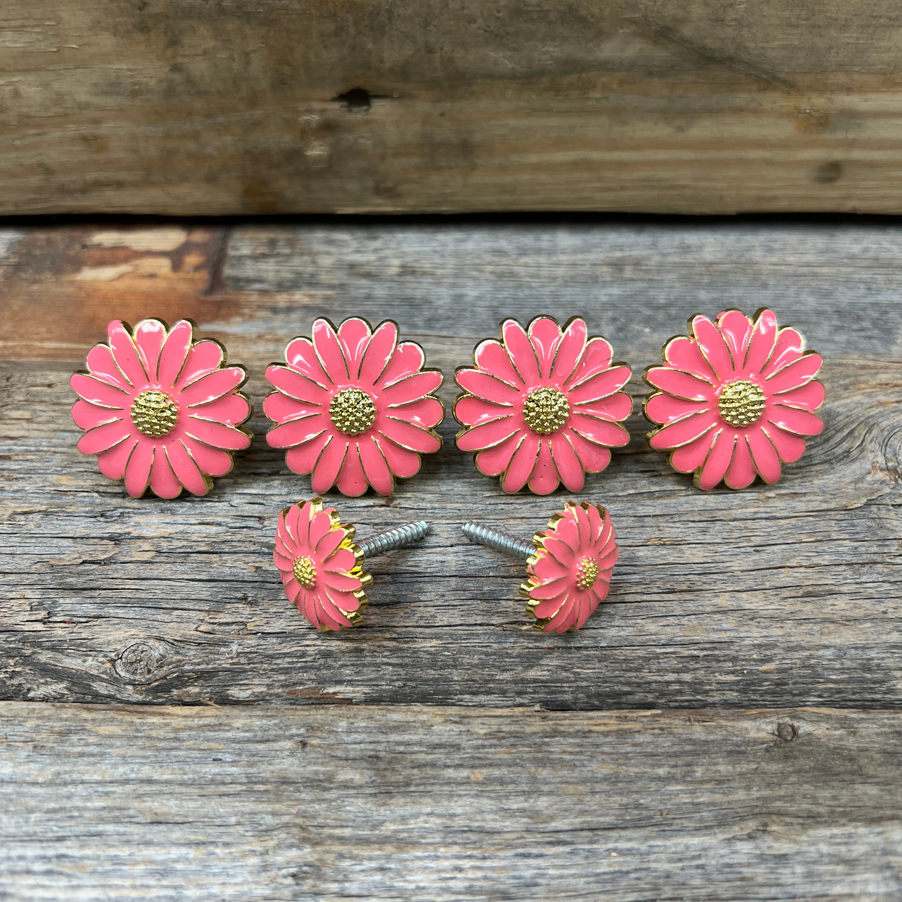 Pink Flower Western Concho W228