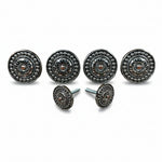 Antique Silver Flower and Dots Western Concho W230