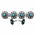 Antique Silver Turquoise Flower Western Concho W231