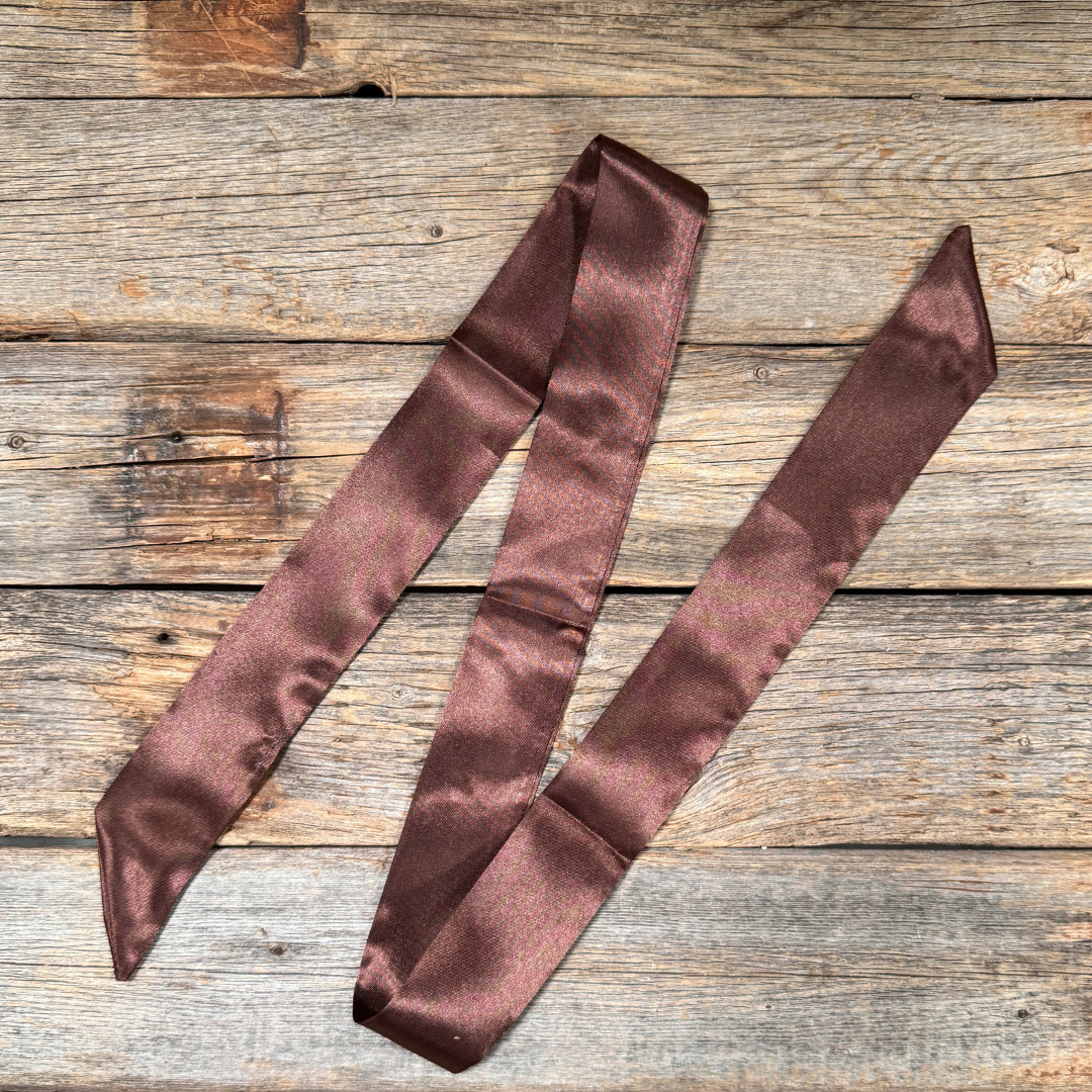 Solid Brown Western_Wild_Rag_Scarf_for_Cowgirls_Rodeo_Drive_Conchos