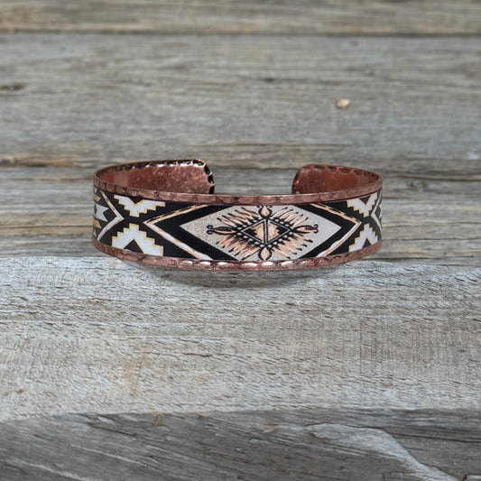 Western Copper Rustic Fashion Cuff Bracelets-Rodeo Drive Conchos