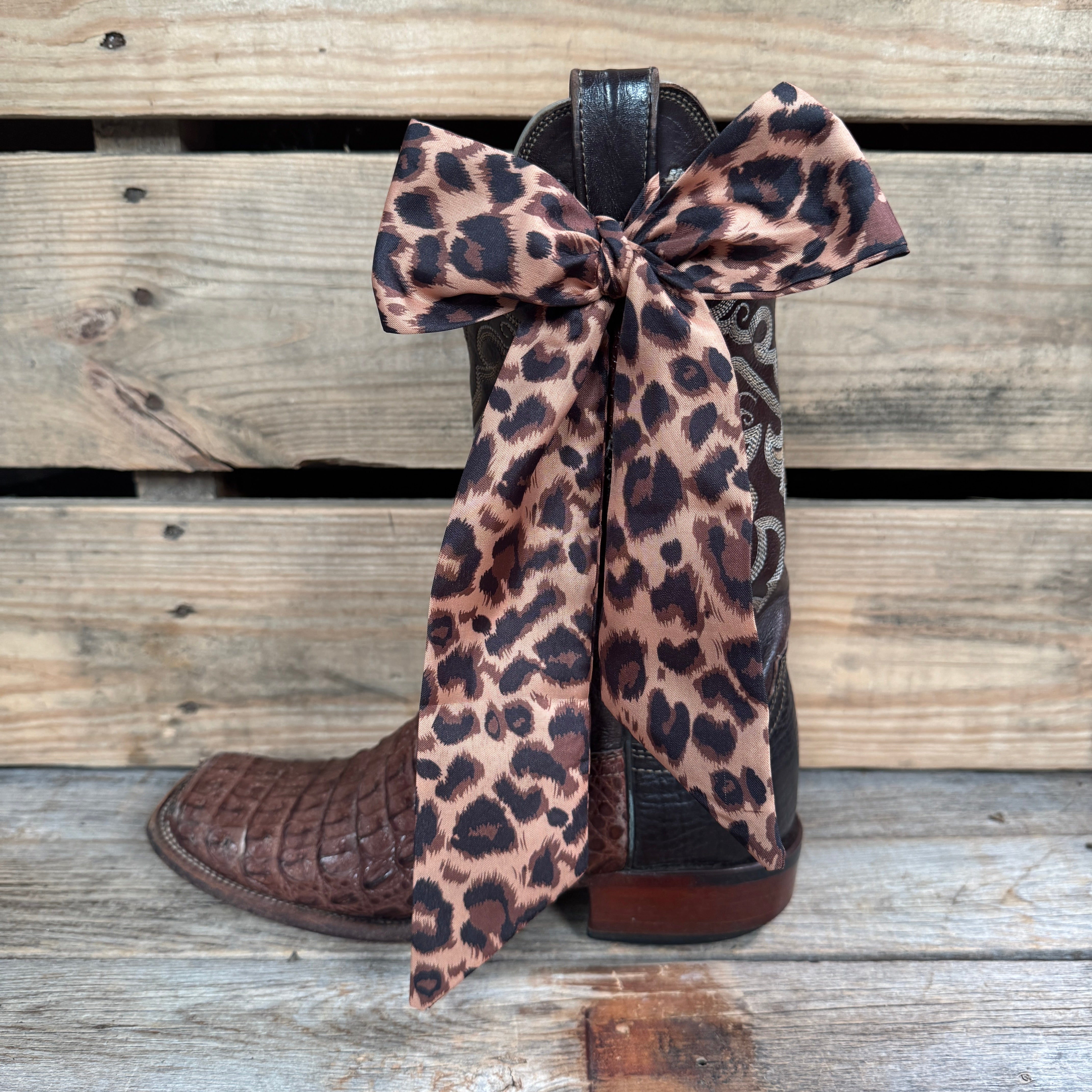 Brown and Black Western Skinny Mini Wild Rag Scarf / Cowgirl Necktie #TW114