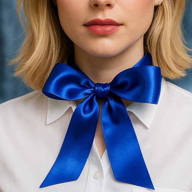 Electric Blue Western Skinny Mini Wild Rag Scarf / Cowgirl Necktie  #TW308