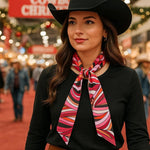 Red and Pink Western Skinny Mini Wild Rag Scarf / Cowgirl Necktie #TW315