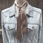 Tan Wild_Rag_Scarf_for_NFR_Cowgirls_Rodeo_Drive_Conchos