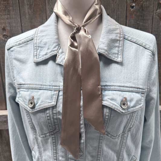 Tan Wild_Rag_Scarf_for_NFR_Cowgirls_Rodeo_Drive_Conchos