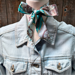 Turquoise Nautical Wild_Rag_Scarf_for_Cowgirls_Rodeo_Drive_Conchos
