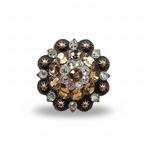 Copper Champagne - Clear Crystal Conchos | Sizes 1"- 3" | Buckles | Saddle Set | Leather Rosettes | Slide