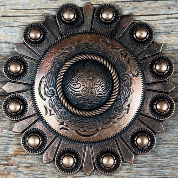 Copper Round Western Concho W101