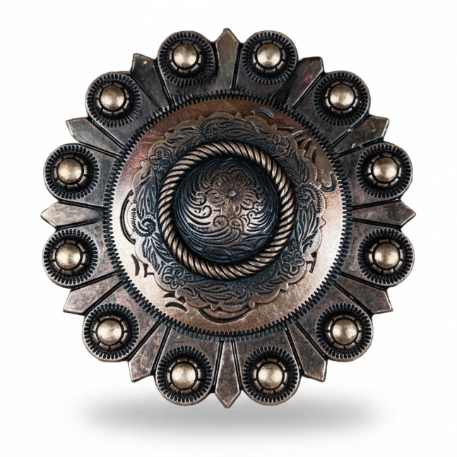 Copper Round Western Concho W101