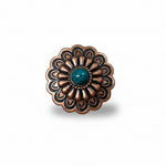 Copper Turquoise Western Concho W103