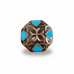 Copper Turquoise Western Concho W104