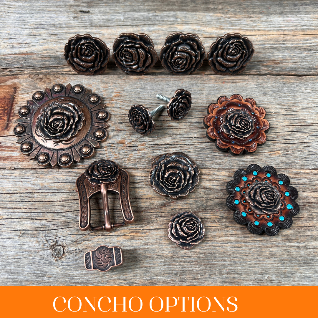 Copper Rose Western Concho W107