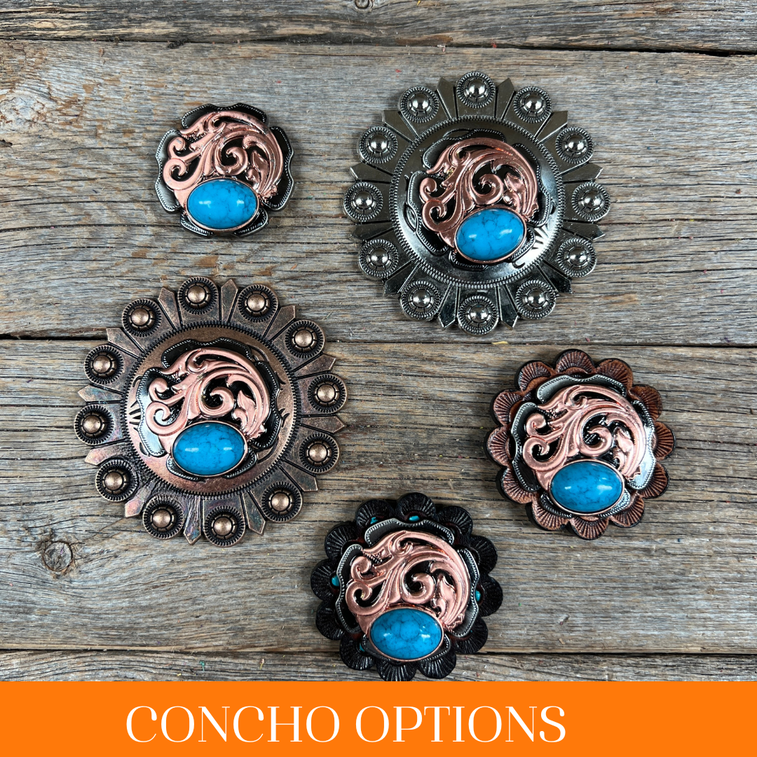 Copper Turquoise Howlite Western Concho W121