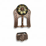 Black & Gold Sunflower Western Concho W125
