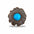 Copper Turquoise Round Western Concho W128