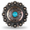 Copper Turquoise Round Western Concho W128
