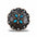 Copper Turquoise & Clear Crystal Western Concho W138
