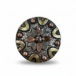 Floral Dots Antique Silver Western Concho W147