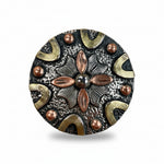 Floral Dots Antique Silver Western Concho W147