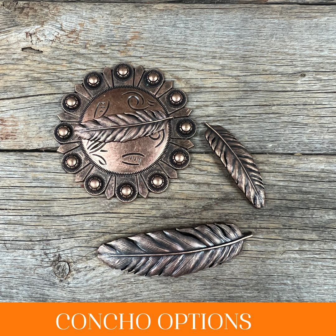 Copper Feather Western Concho W169