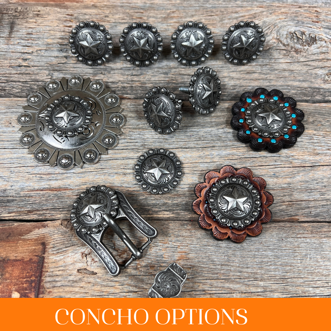 Antique Silver Star Western Concho W174