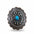 Copper Turquoise Oval Western Concho W179