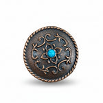 Copper Turquoise Western Concho W180