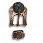 Copper Turquoise Western Concho W180