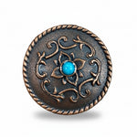 Copper Turquoise Western Concho W180