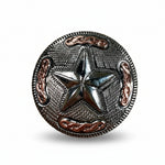 Antique Silver Texas Star Western Concho W187