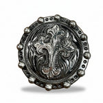 Antique Silver Cross Western Concho W191