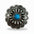 Antique Silver Turquoise Western Concho W203