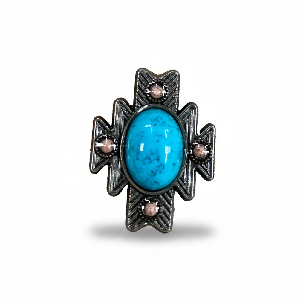 South West Turquoise Western Concho W204