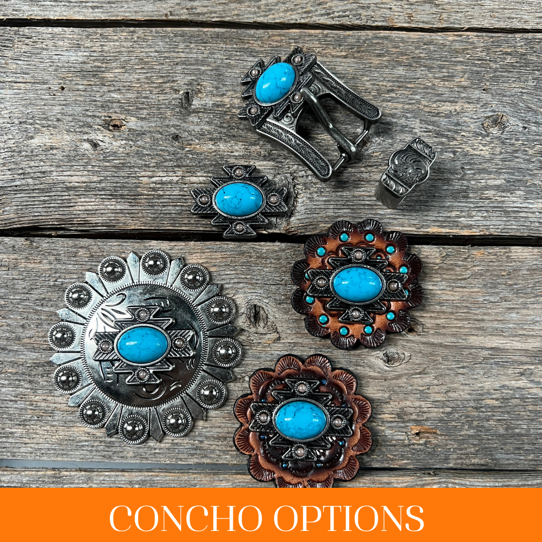 South West Turquoise Western Concho W204