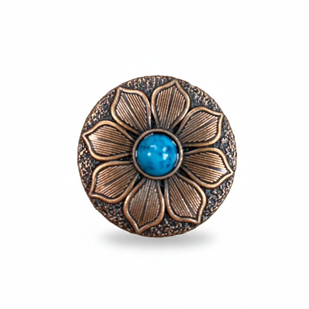 Copper Sunflower Western Concho W205