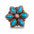Copper Turquoise Flower Western Concho W207