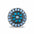 Blue and White Turquoise Western Concho W212
