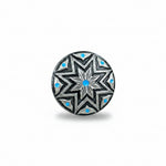 Starburst Antique Silver Turquoise Western Concho W214