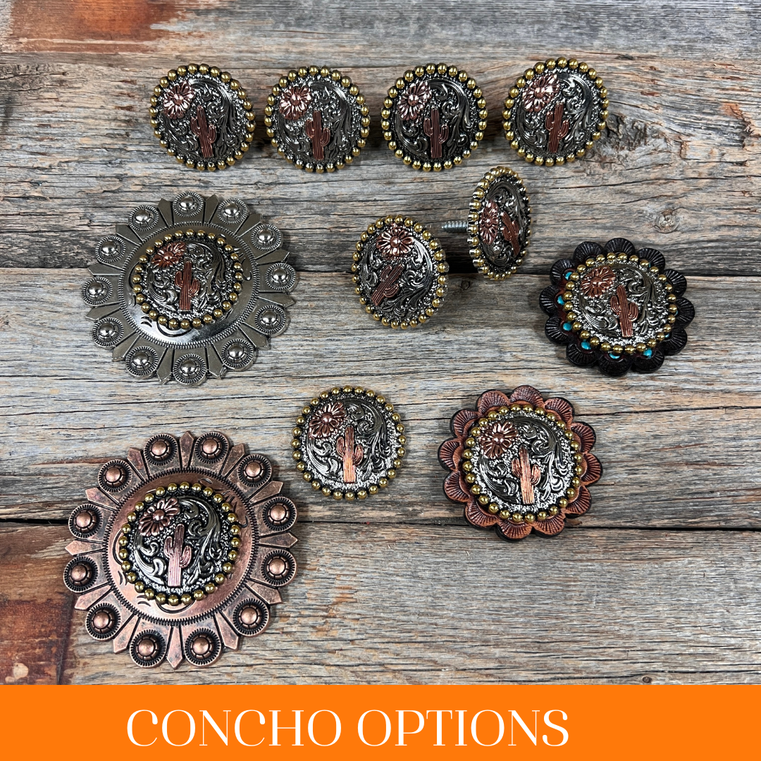 Cactus and Flower Western Concho W219