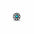 Antique Silver Turquoise Flower Western Concho W231