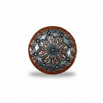 Rust Filigree and Dots Western Concho W233