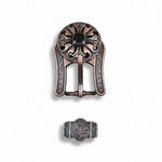 Copper Black Fleur De Lis Western Concho W241