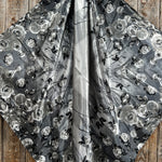 35X35" Grey Roses Wild Rag / Scarf WR1008