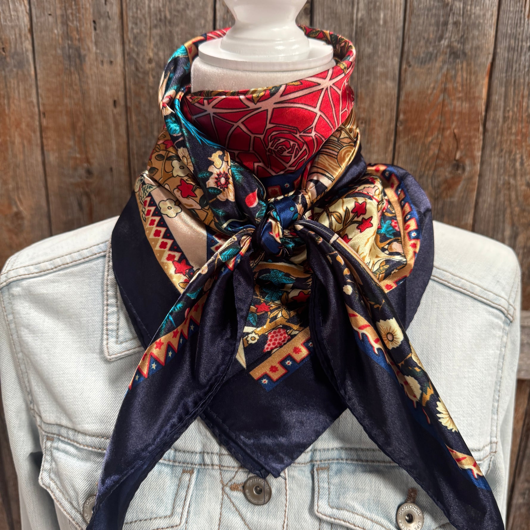 35X35" Multi Patterned Wild Rag / Scarf WR1011X