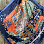 35X35"  Blue & Orange Wild Rag / Scarf WR3161X