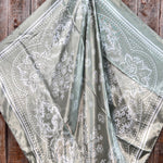 35X35"  Sage Floral Paisley Wild Rag / Scarf WR3380