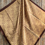 35X35" Earth Tones Paisley Wild Rag / Scarf WR3402 - Tooled Leather Wild Rag Slides - Assorted