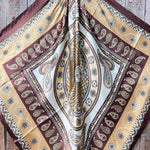35X35"  Earth Tones Paisley Wild Rag / Scarf WR3405