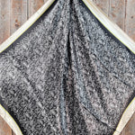 35X35"  Black & Cream Paisley Wild Rag / Scarf WR3407